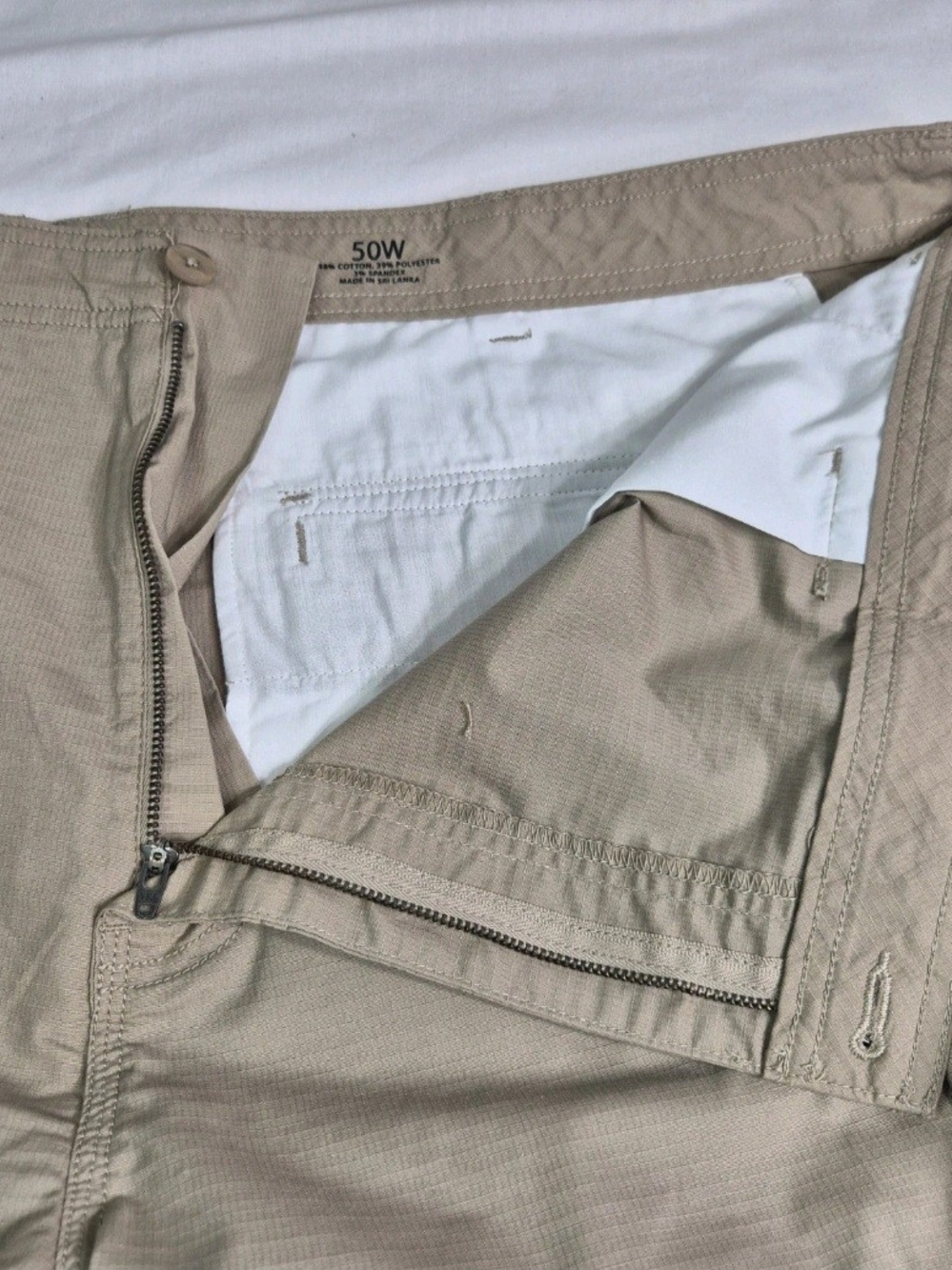Roundtree & Yorke Men's Shorts Size 50 Big Classic Fit Utility Cargo Khaki 69 - Picture 14 of 16